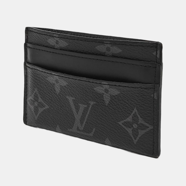 DOUBLE Monogram Coated Canvas Gray Card Holder