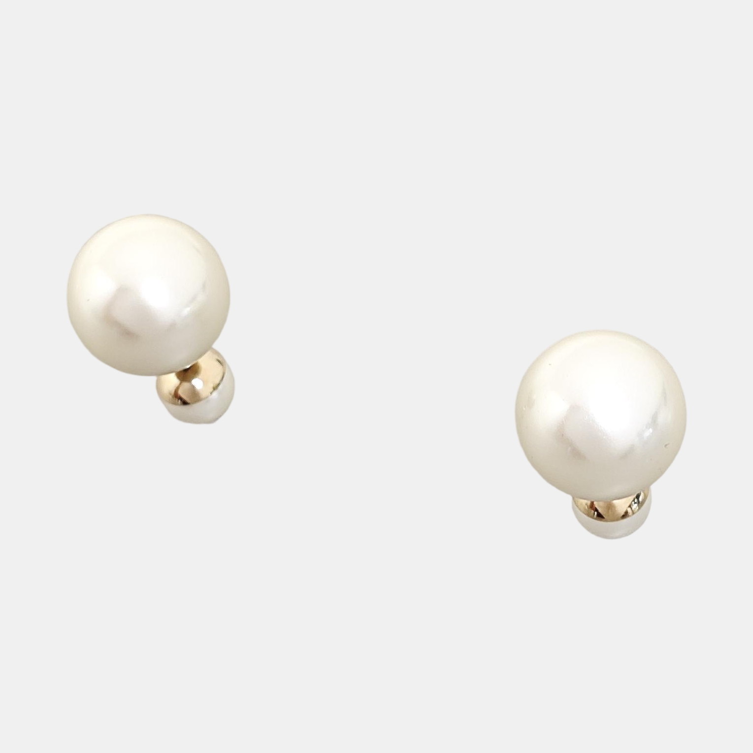 Dior Tribales Metal White Stud Earrings