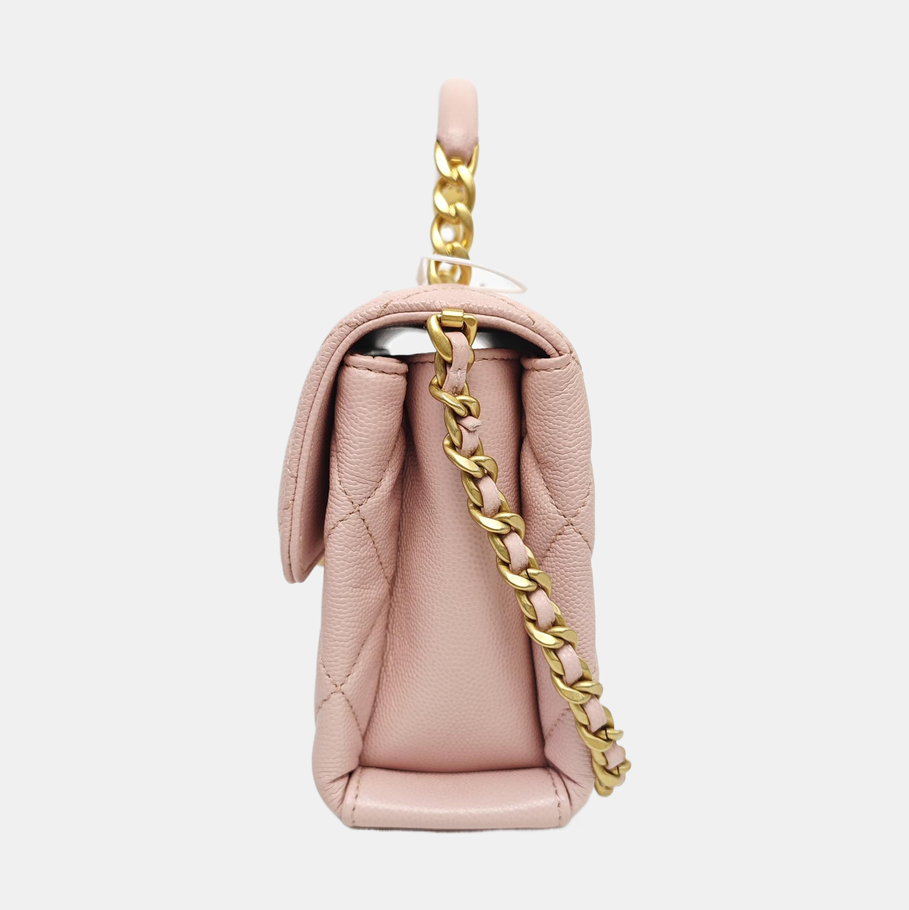Carry Me Quilted Grained Calfskin Pink