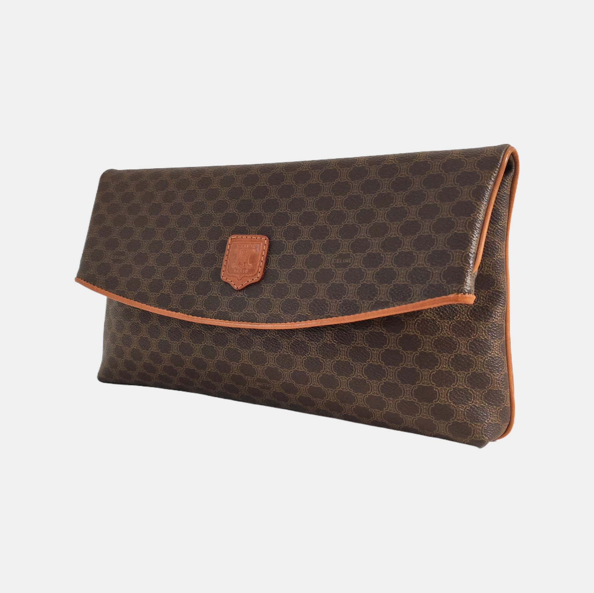 MACADAM CLUTCHES Coated Canvas Brown