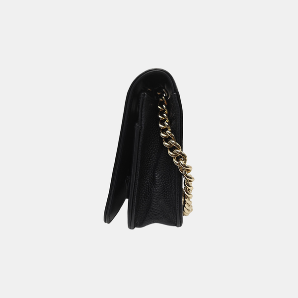 BOY CHANEL Mini Quilted Grained Calfskin Black