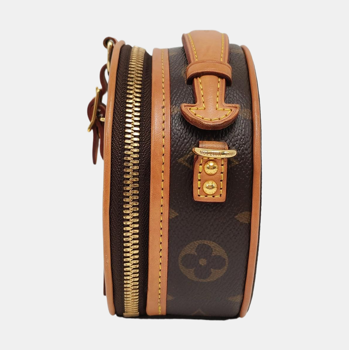 BOITE CHAPEAU Mini Monogram Coated Canvas Brown