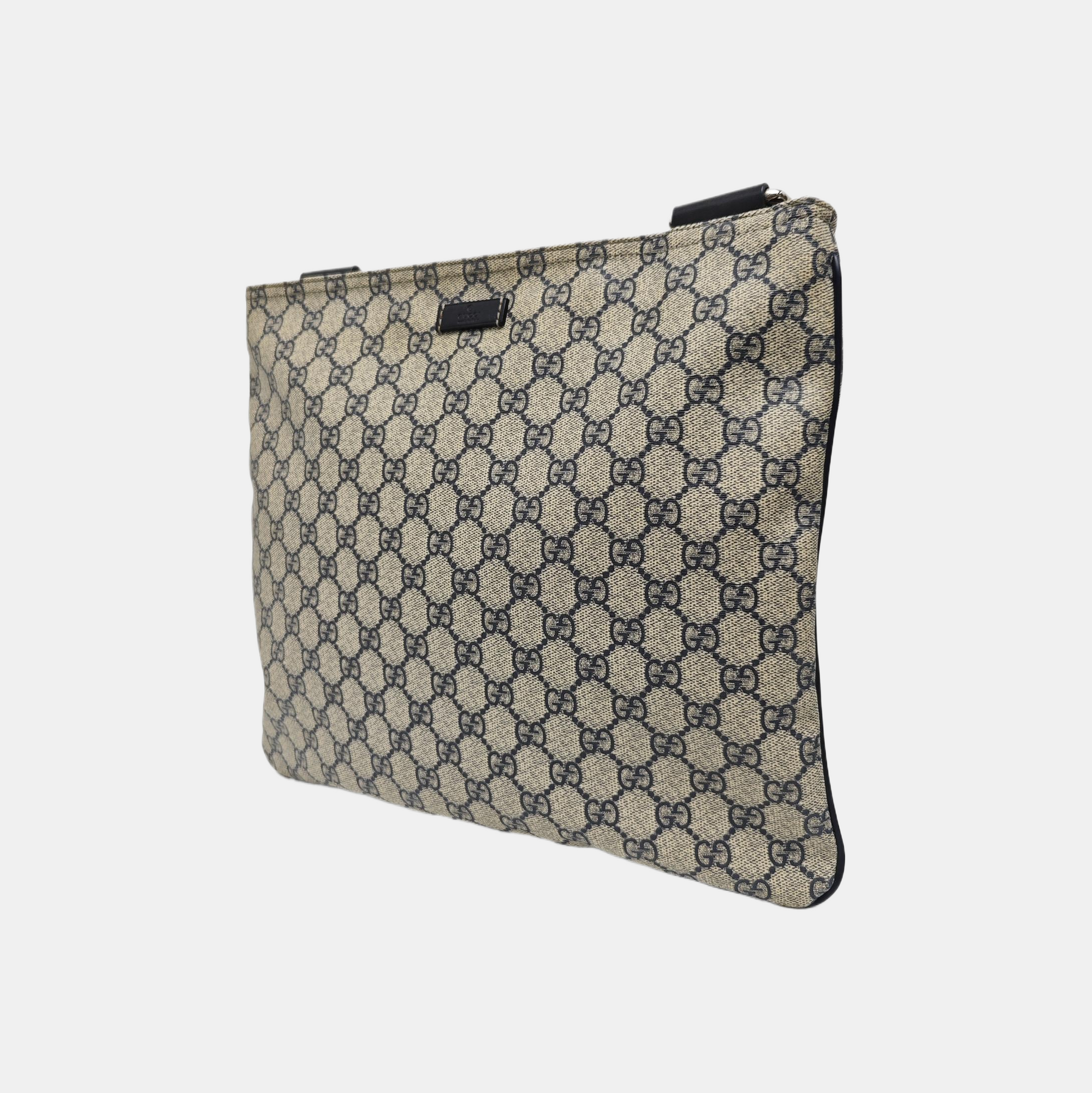 Monogram Coated Canvas Shoulder Bag Gray