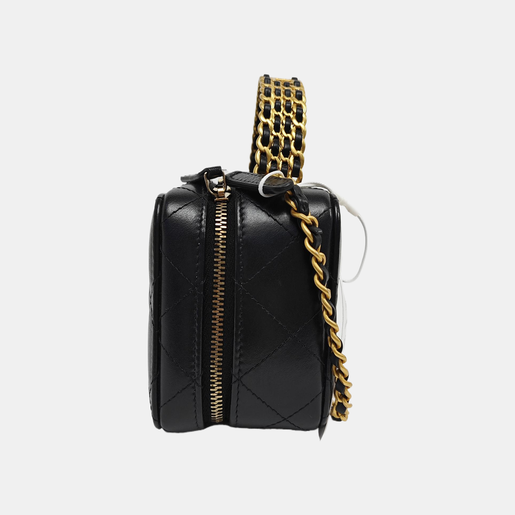 Quilted Calfskin Shoulder Bag Black