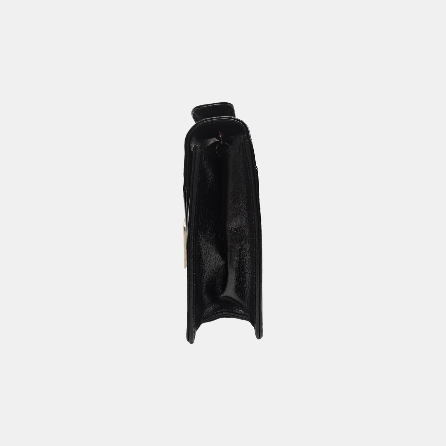 Calfskin Shoulder Bag Black