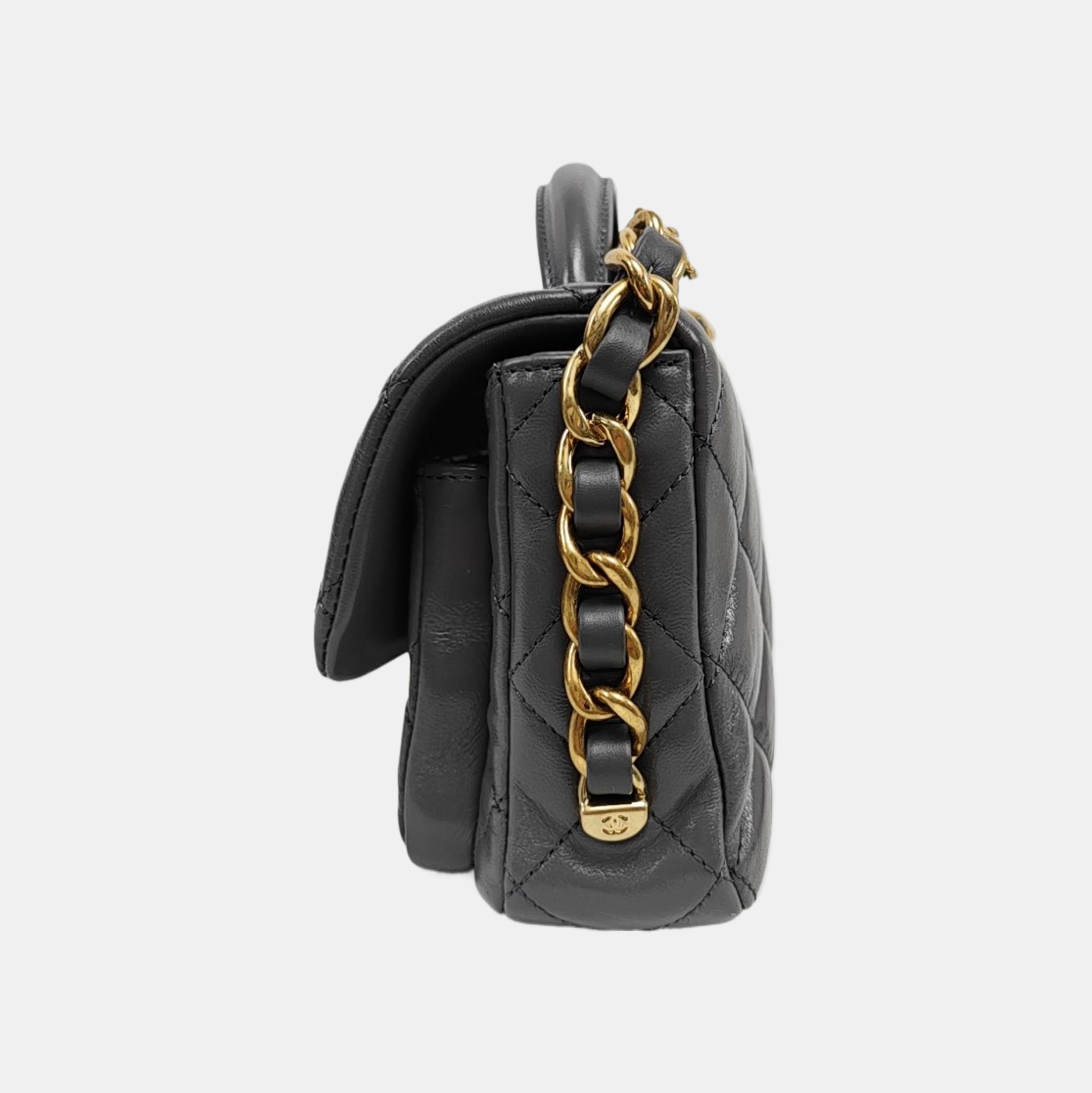Quilted Lambskin Gray