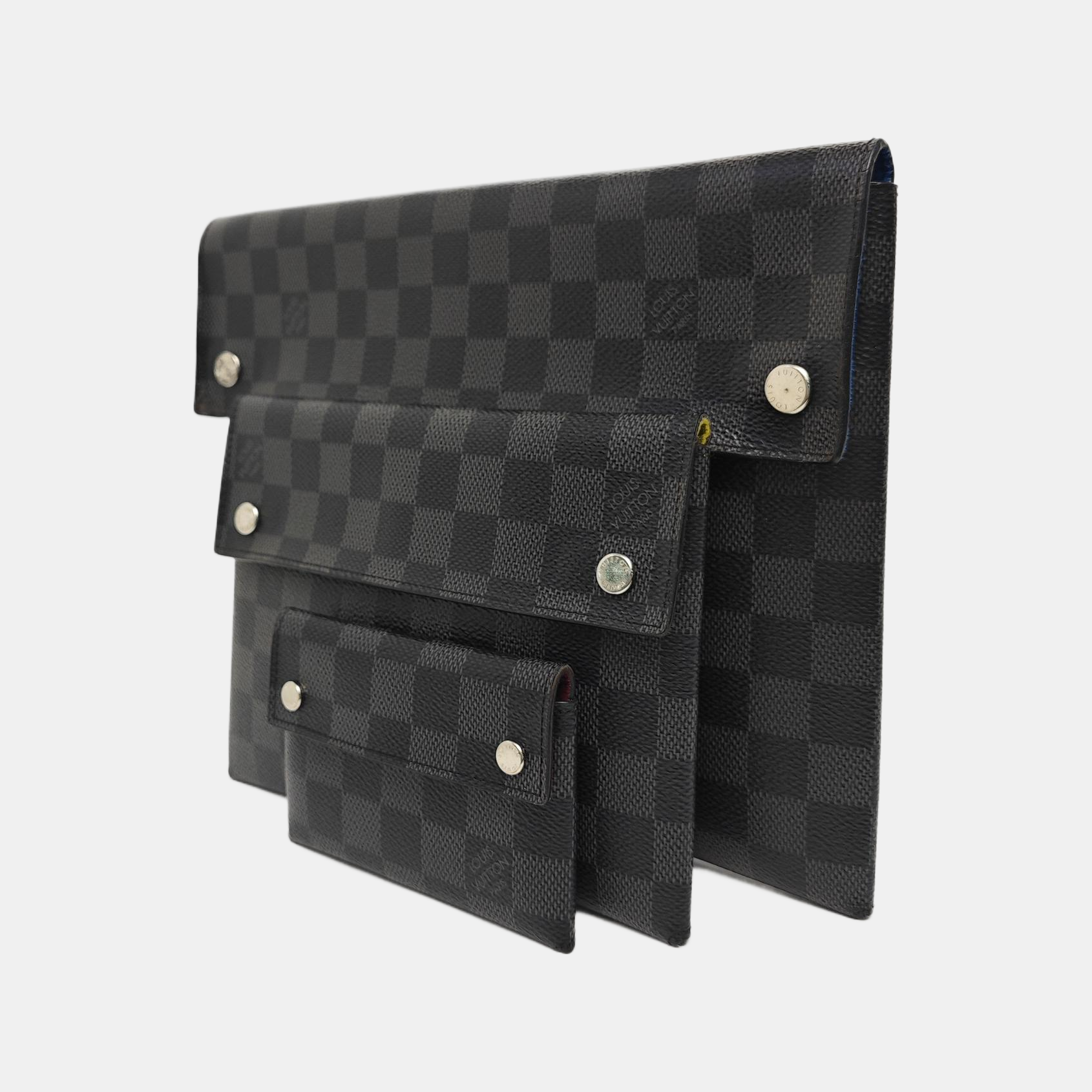 ALPHA Damier Graphite Coated Canvas Gray