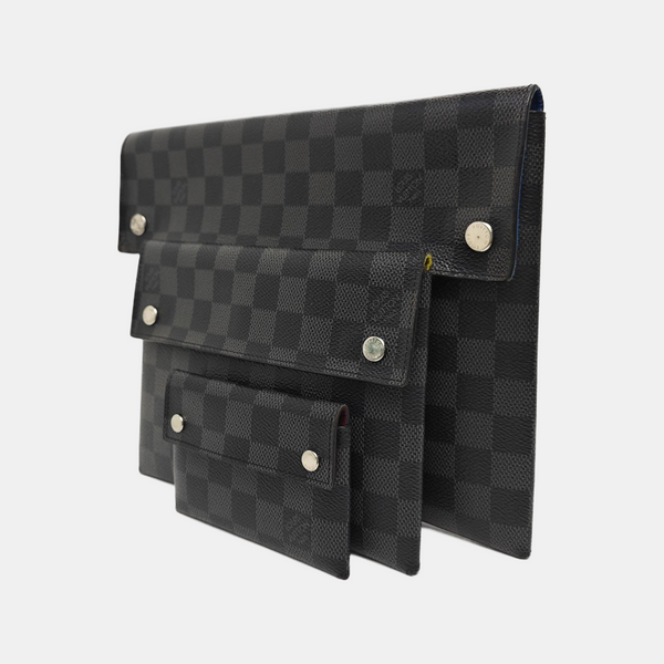 ALPHA Damier Graphite Coated Canvas Gray