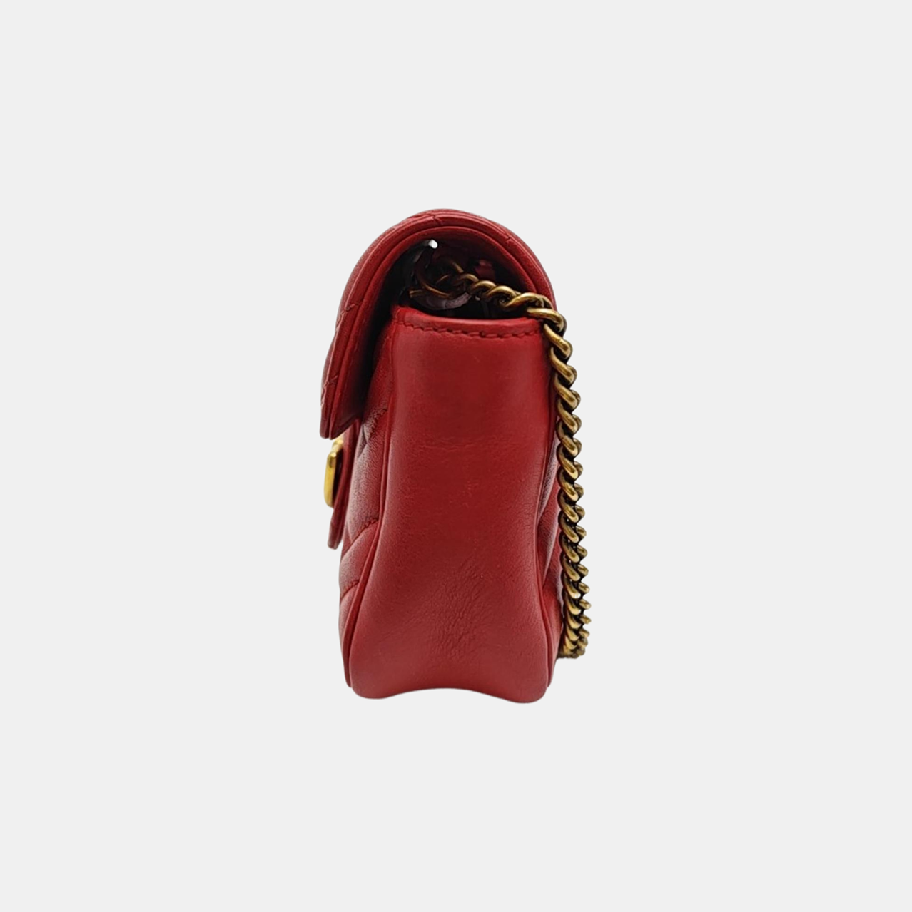 GG Marmont Mini Quilted Calfskin Red