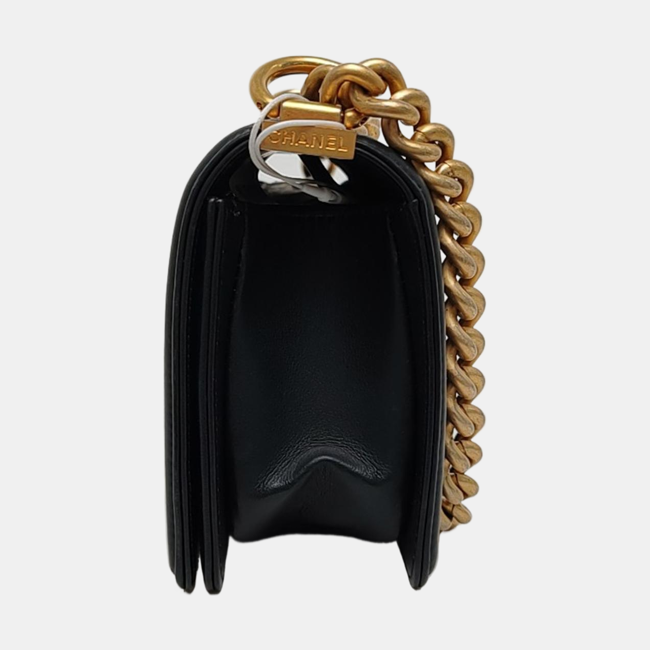 Authenticated pre-owned  BOY CHANEL Small Quilted Calfskin Black - Shoulder Bag at Looply