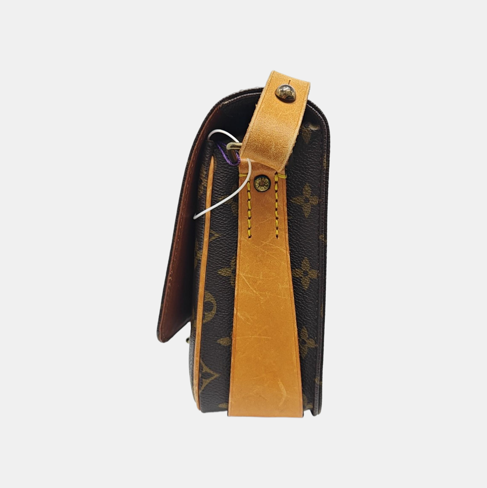 CARTOUCHIERE MM Monogram Coated Canvas Brown