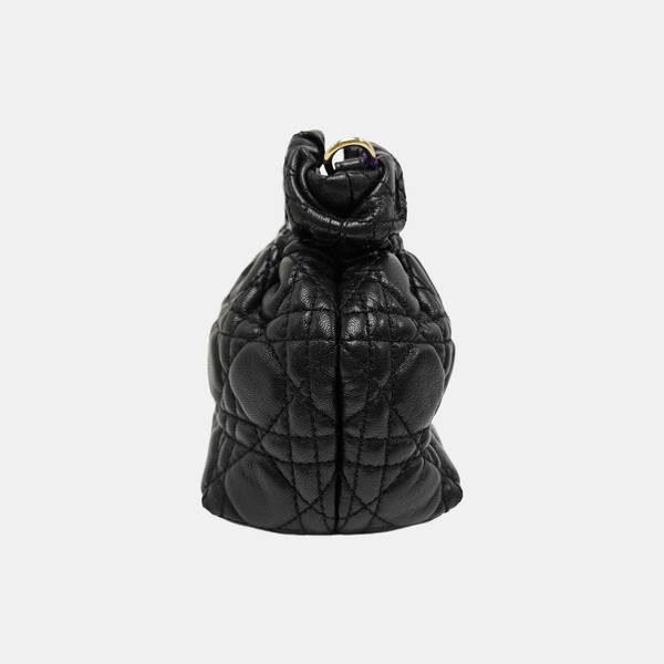 Cannage Lambskin Top Handle Bag Black