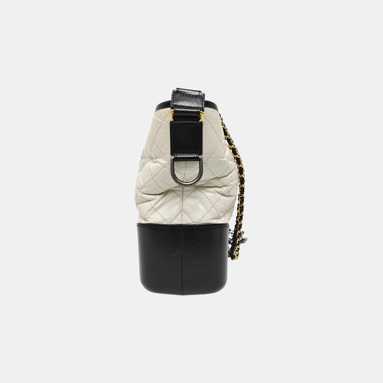 GABRIELLE Medium Quilted Calfskin White