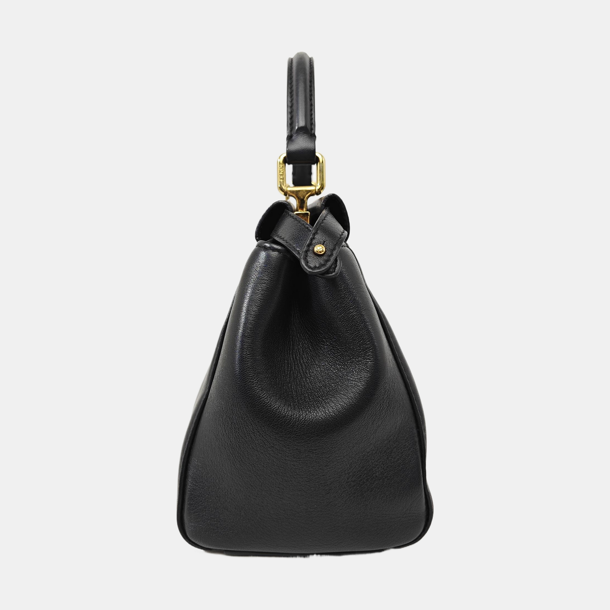 Peekaboo Mini Lambskin Black