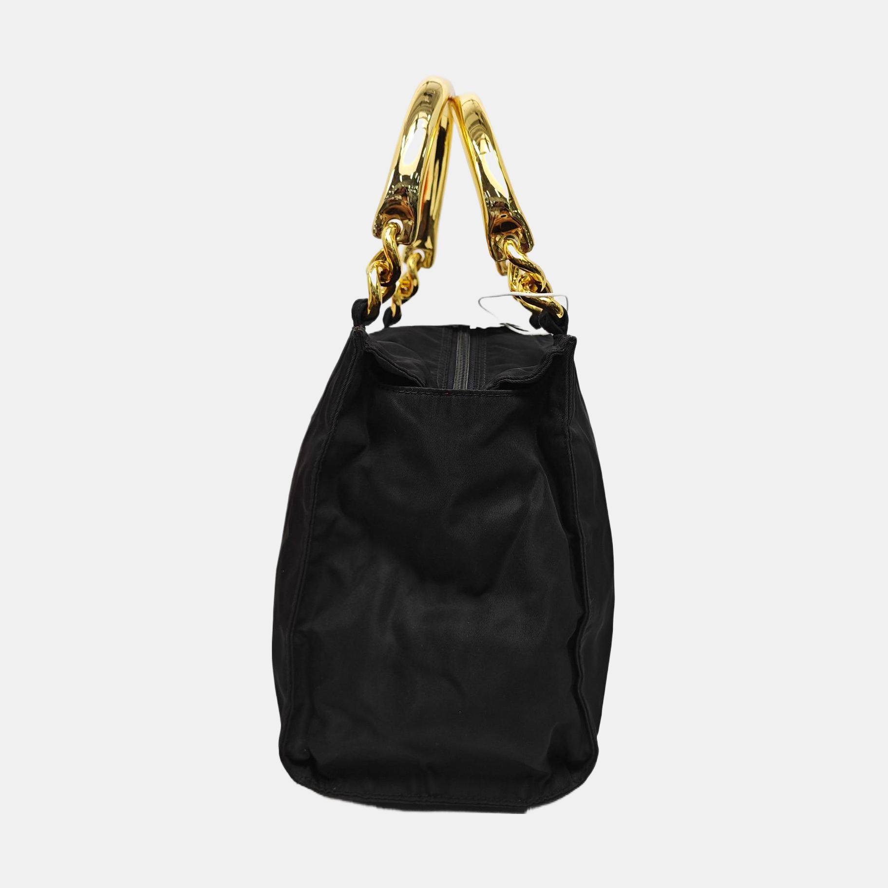 Nylon Top Handle Bag Black