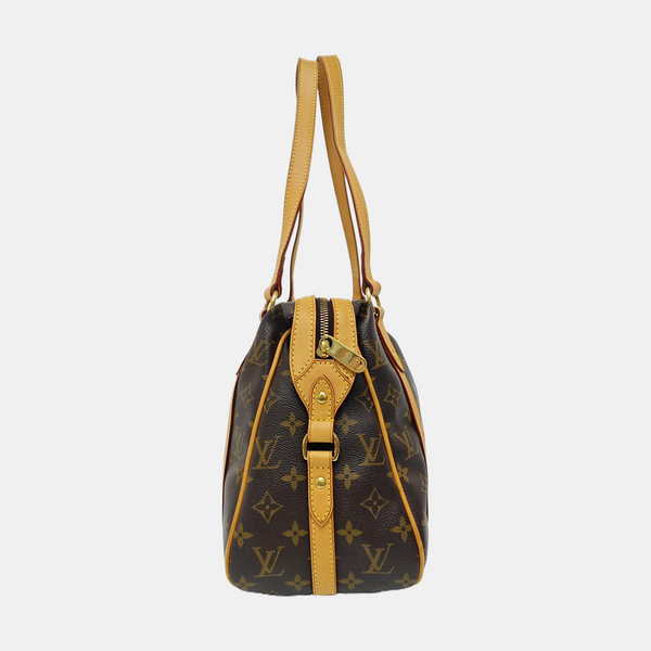 STRESA Monogram Coated Canvas Brown