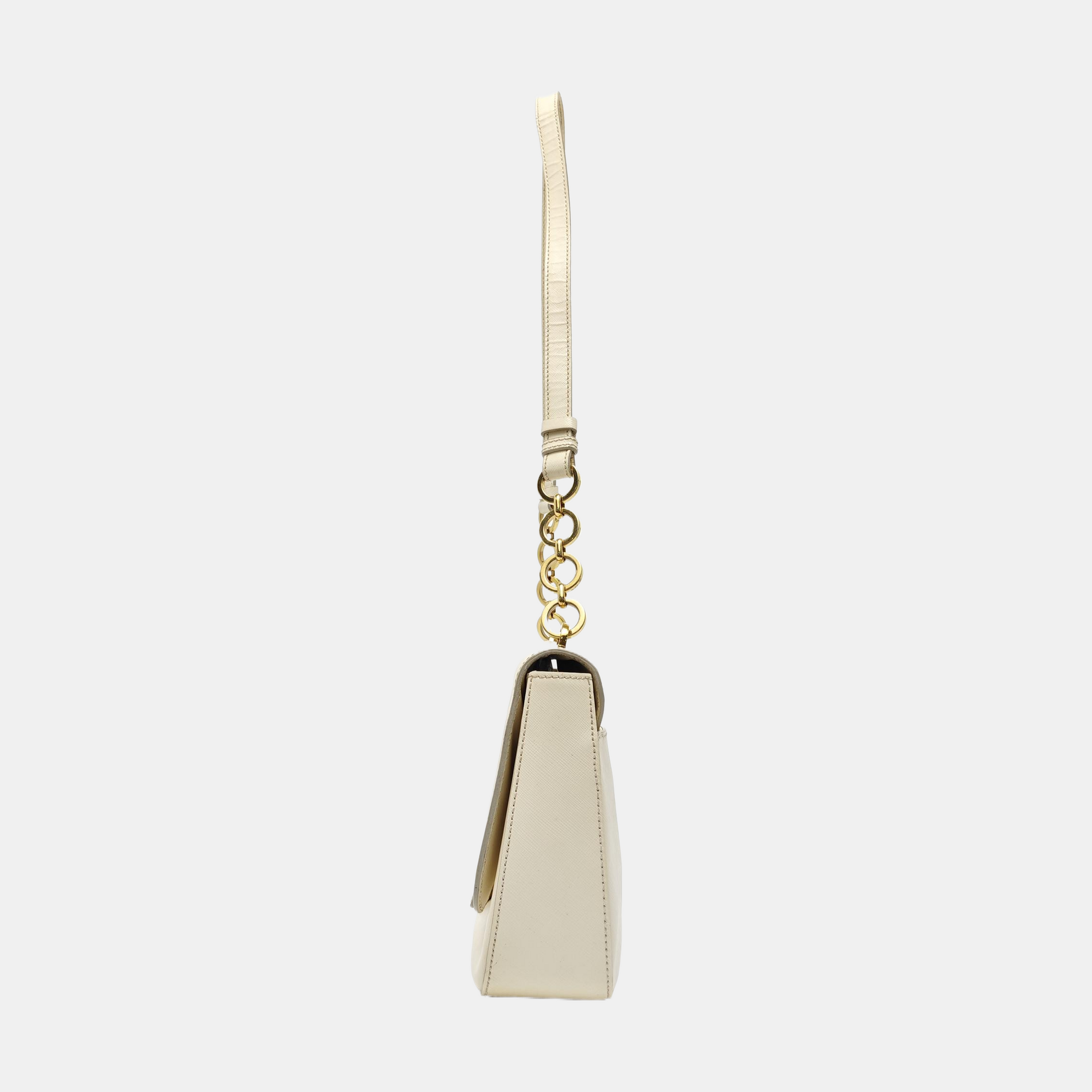 Calfskin Shoulder Bag White