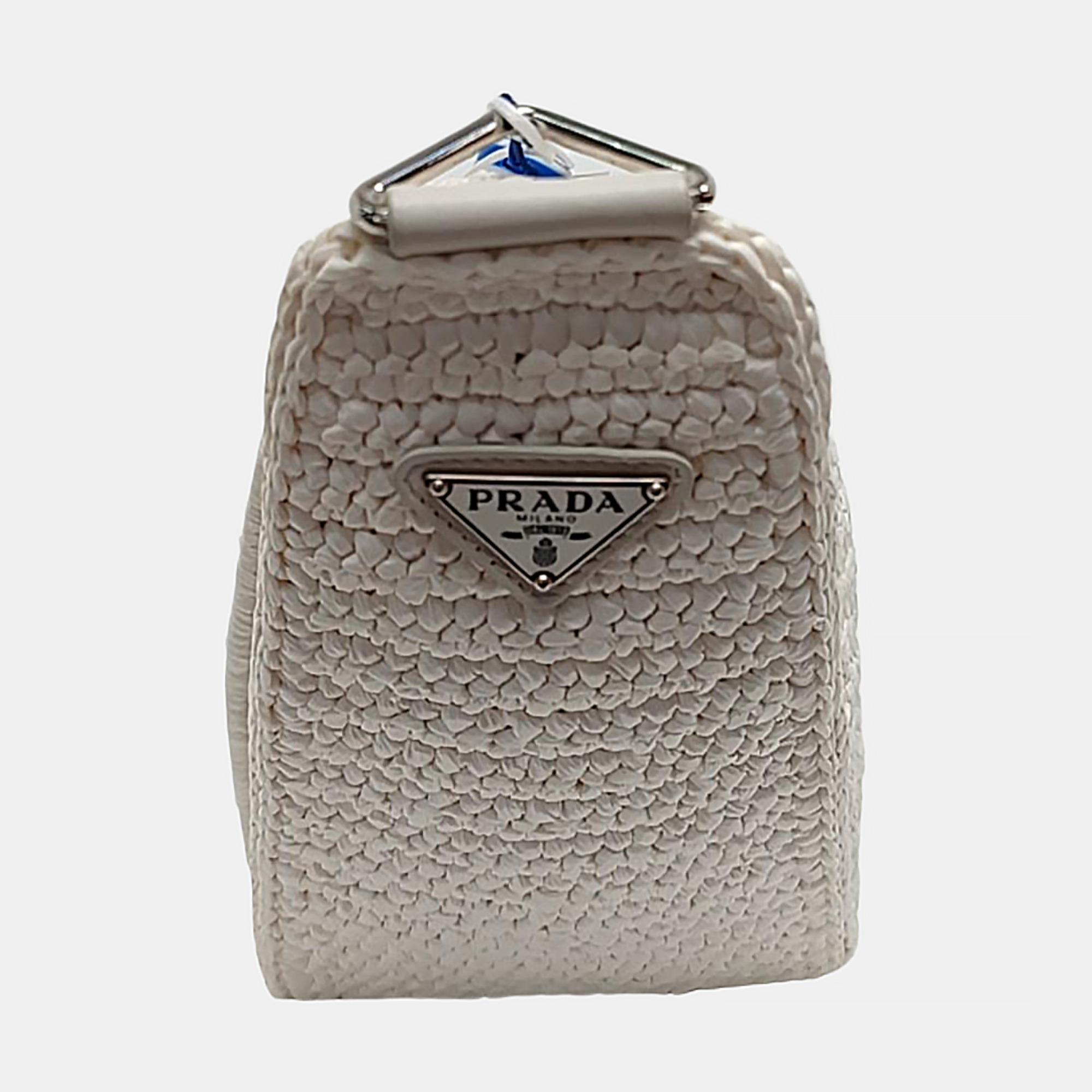 Authenticated pre-owned  Triangle Straw White - Shoulder Bag at Looply