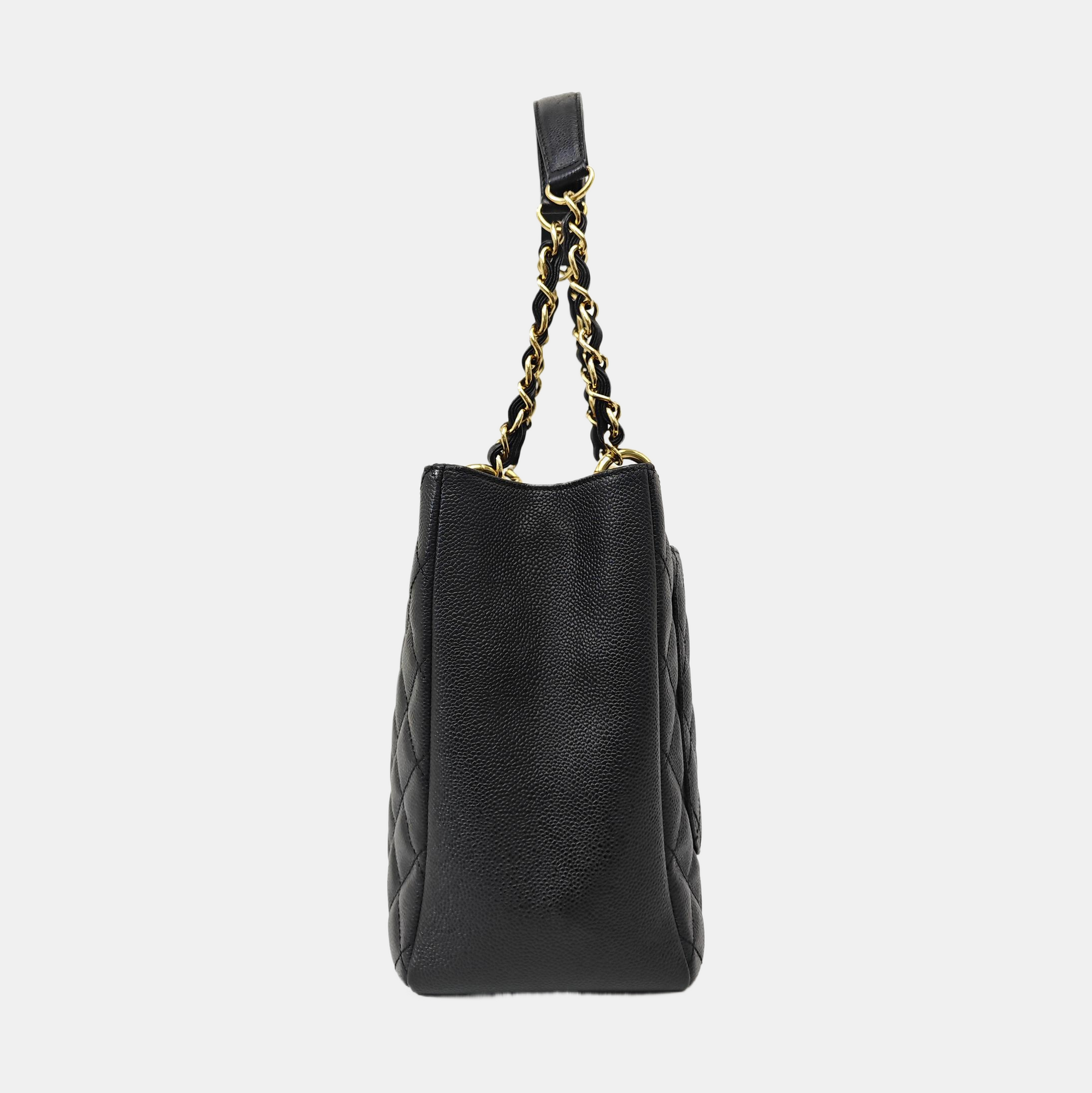 CHANEL PETITE Quilted Grained Calfskin Black