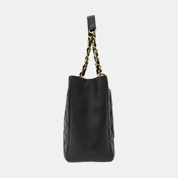CHANEL PETITE Quilted Grained Calfskin Black