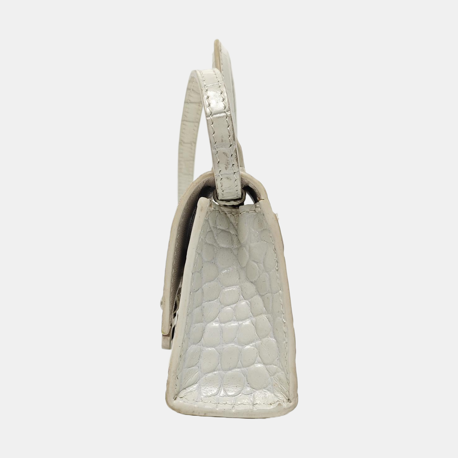 Hourglass Mini Calfskin White