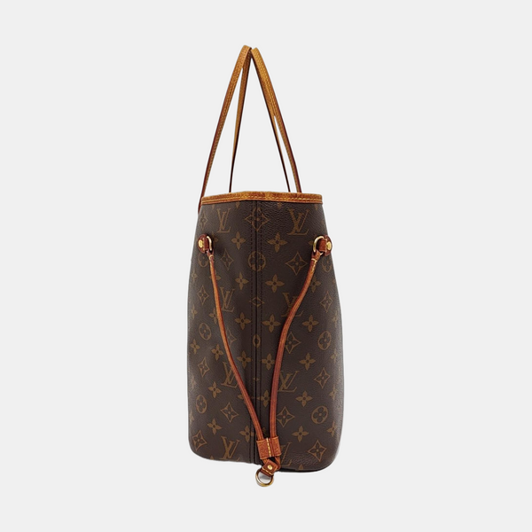 NEVERFULL MM Monogram Coated Canvas Brown