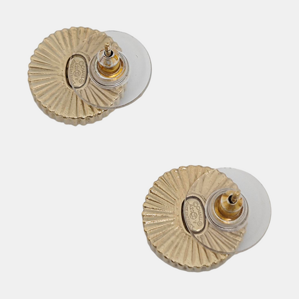 Metal Black Stud Earrings