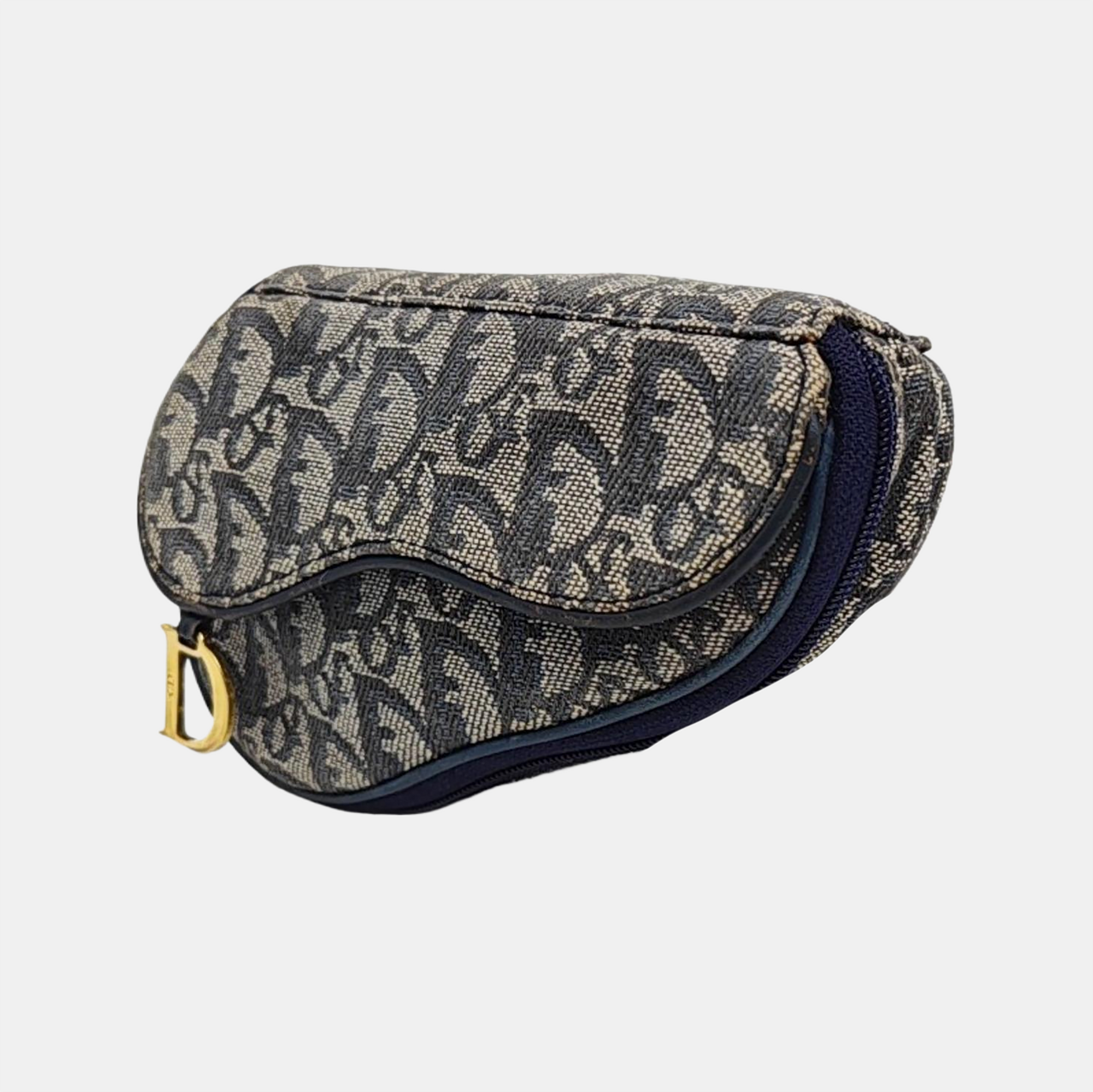 Saddle Mini Oblique Canvas Blue