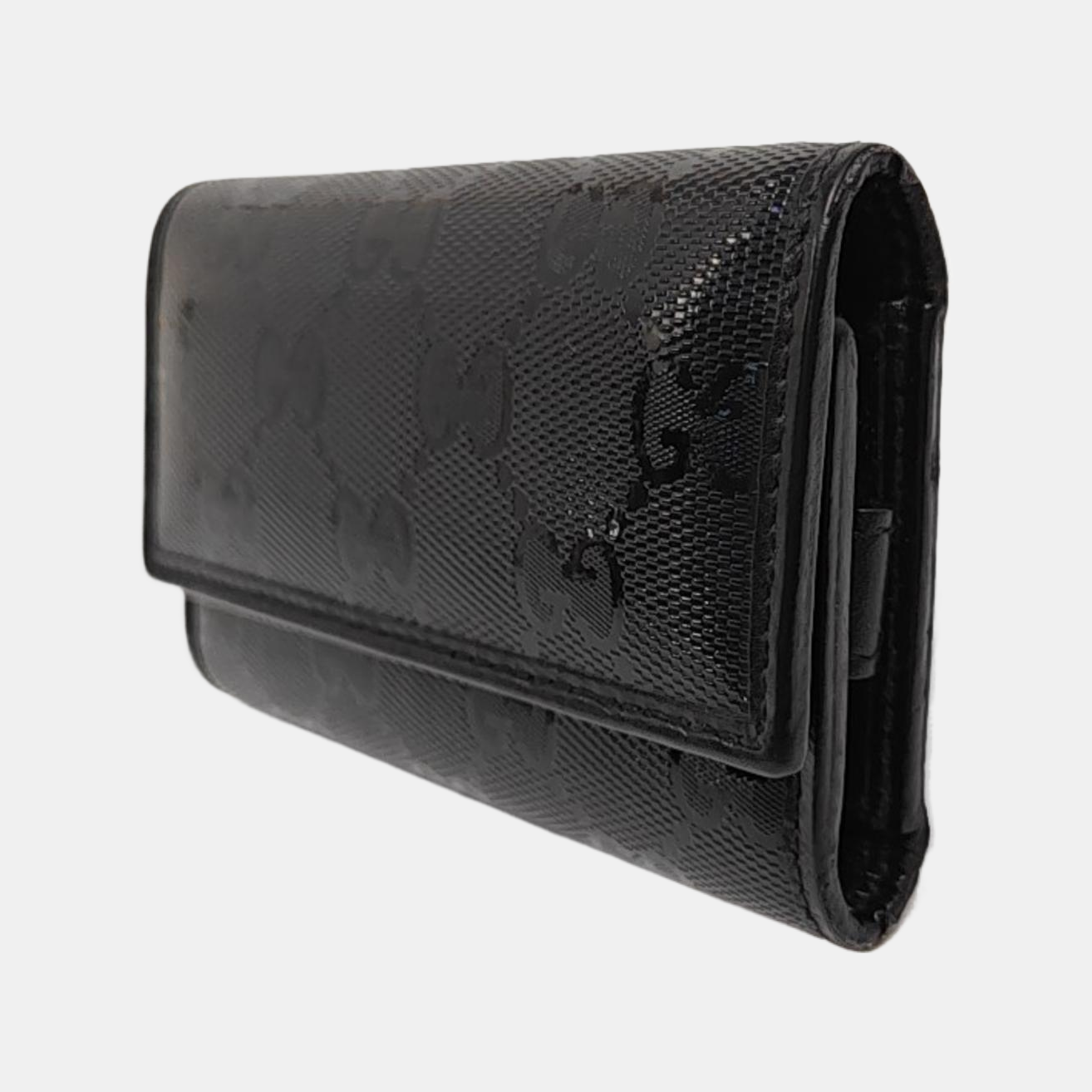 Monogram Coated Canvas Key Pouch Black