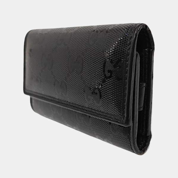 Monogram Coated Canvas Key Pouch Black