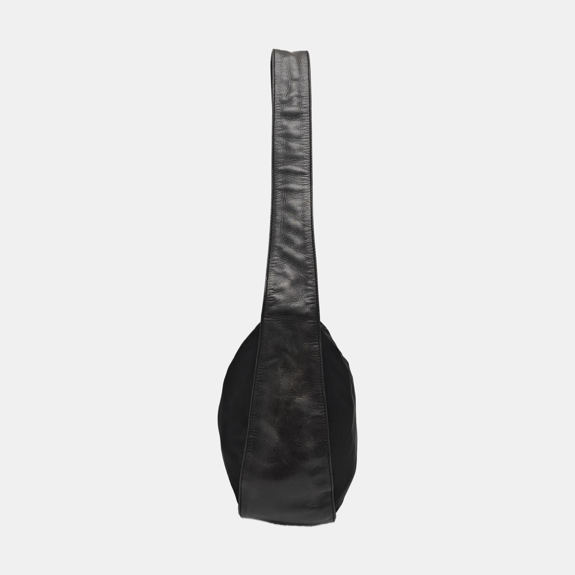 Nylon Shoulder Bag Black