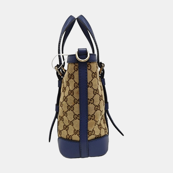 Monogram Fabric Shoulder Bag Brown