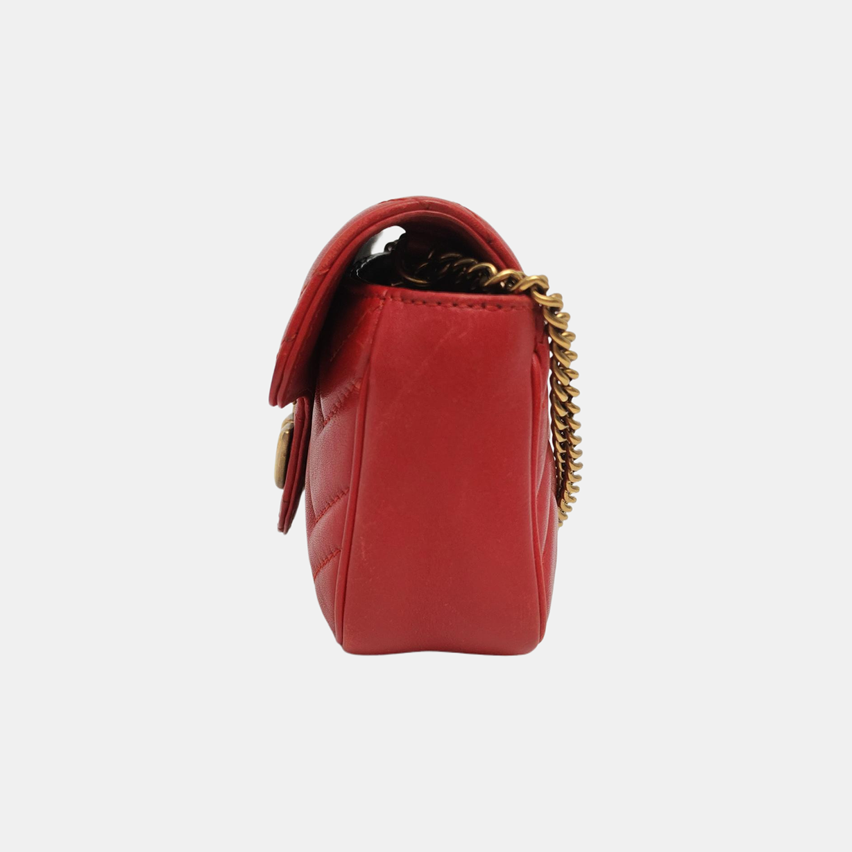 GG Marmont Mini Quilted Calfskin Red