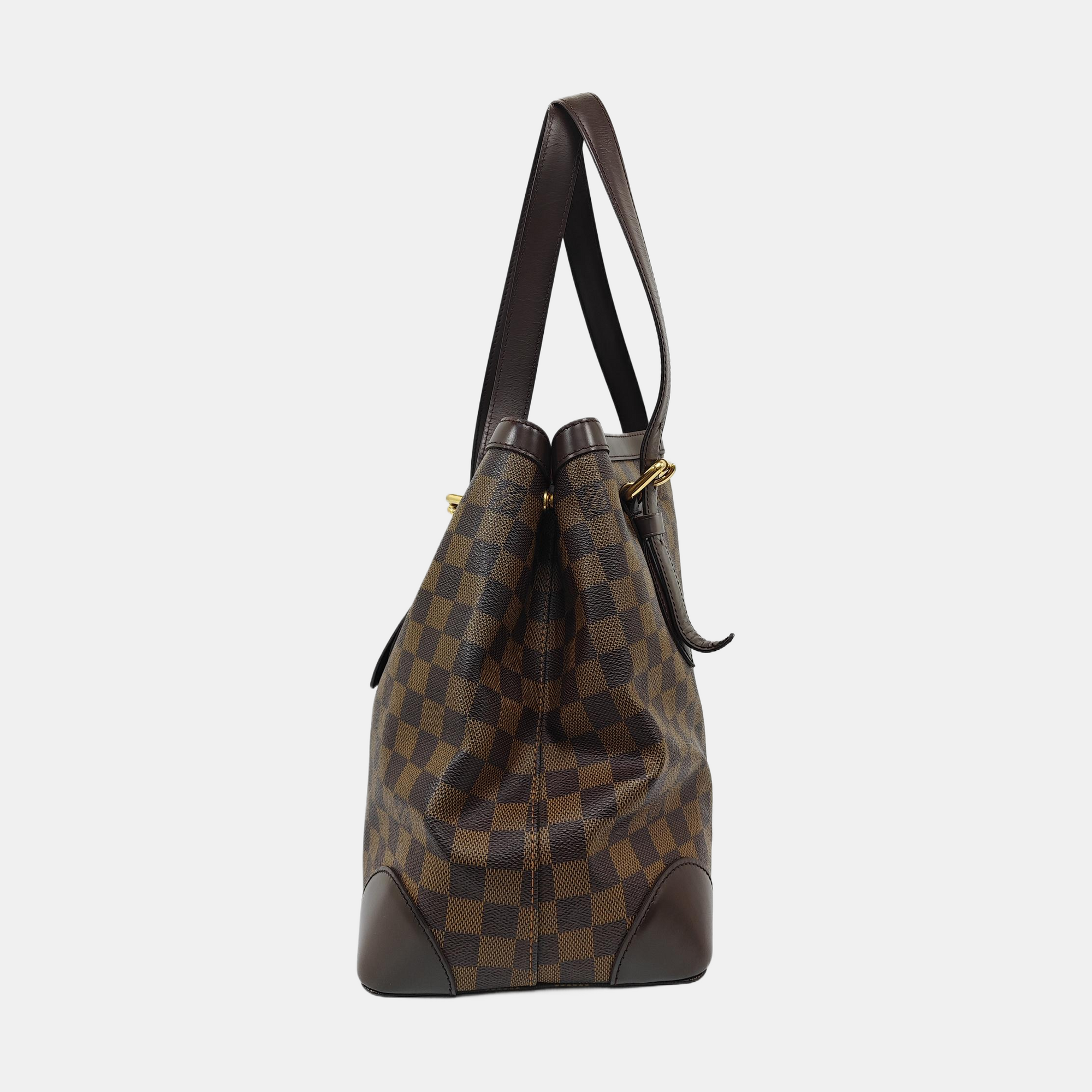 HAMPSTEAD MM Damier Ebene Coated Canvas Brown