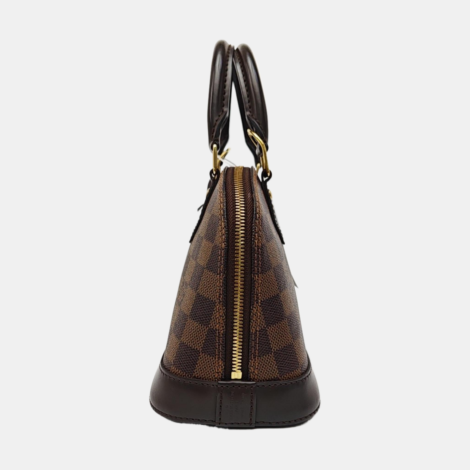 ALMA BB Damier Ebene Coated Canvas Brown