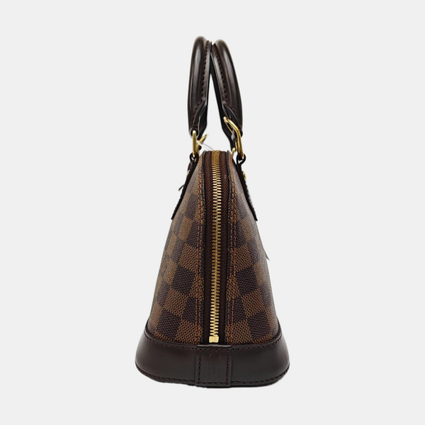 ALMA BB Damier Ebene Coated Canvas Brown