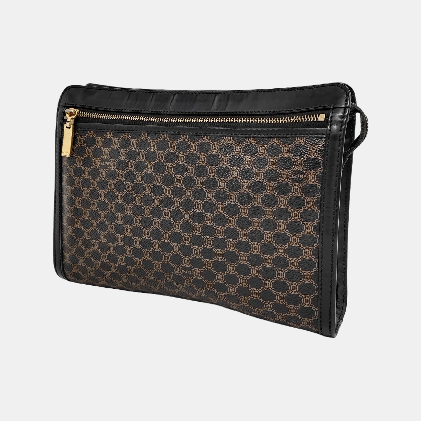MACADAM CLUTCHES Coated Canvas Black
