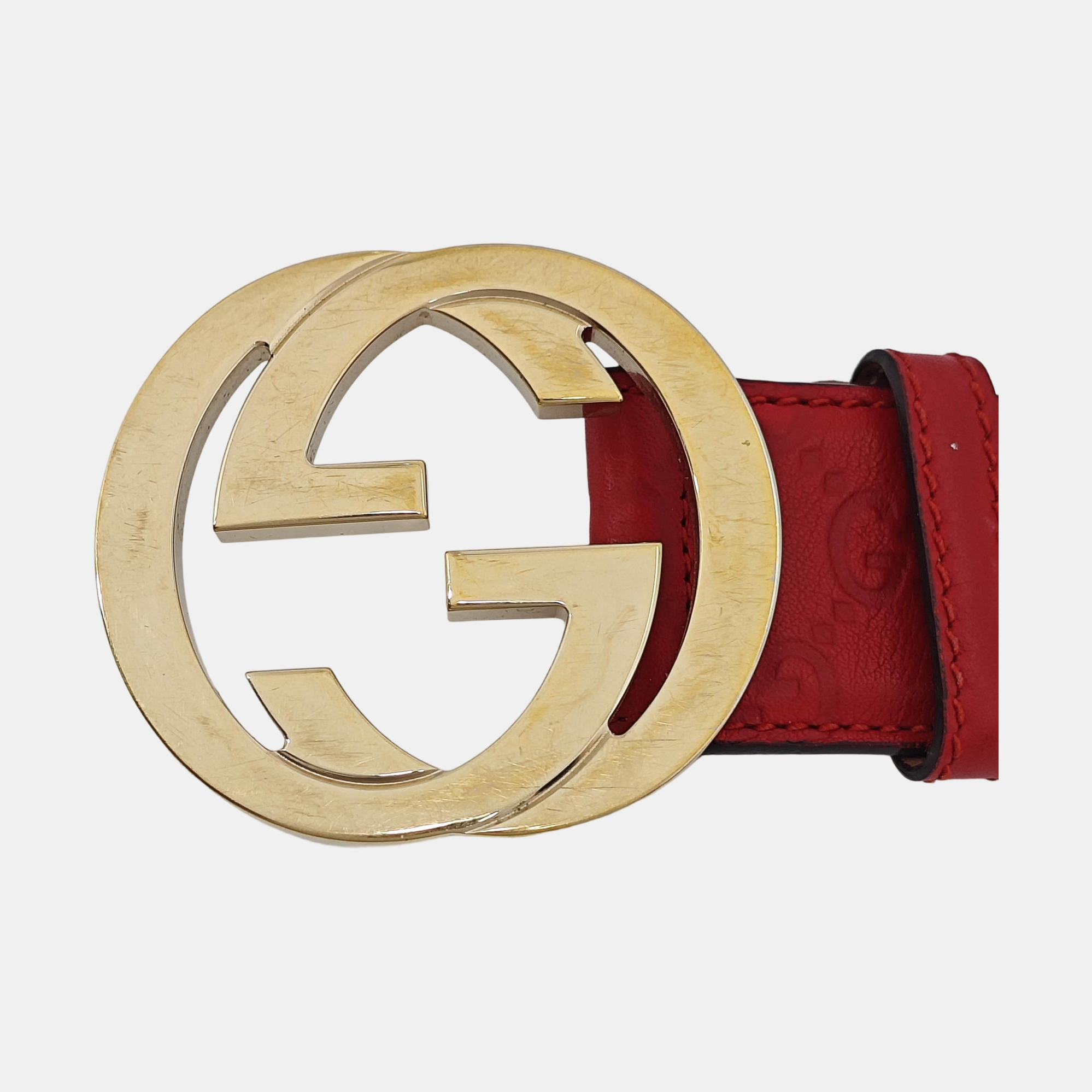 Leather Belt Red