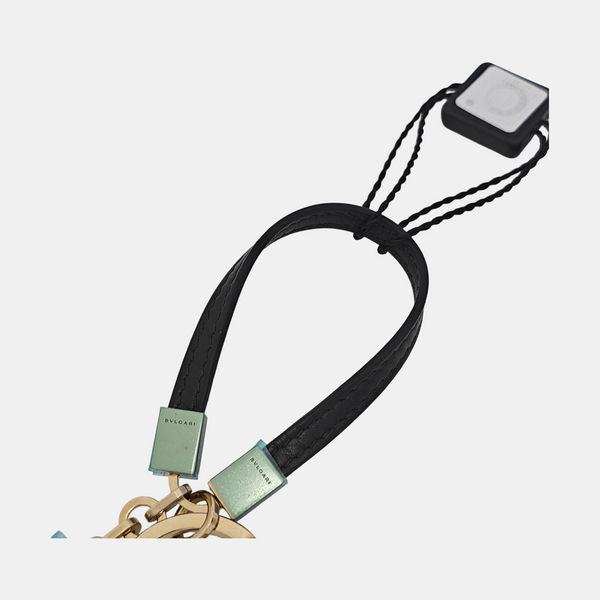 Leather Bag Charm Black