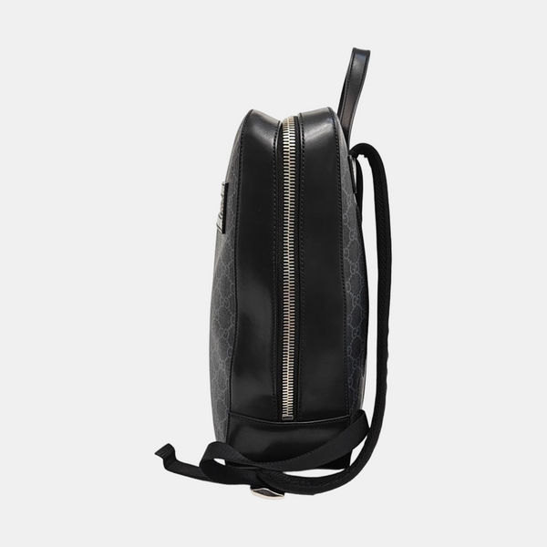Monogram Coated Canvas Backpack Black