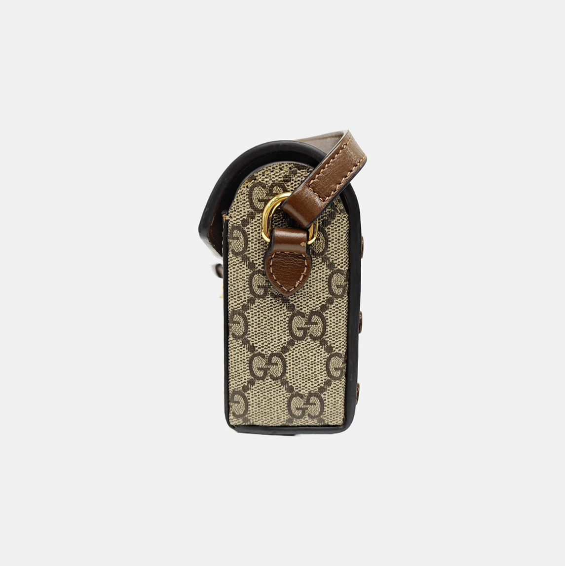 Horsebit 1955 Mini Monogram Coated Canvas Beige