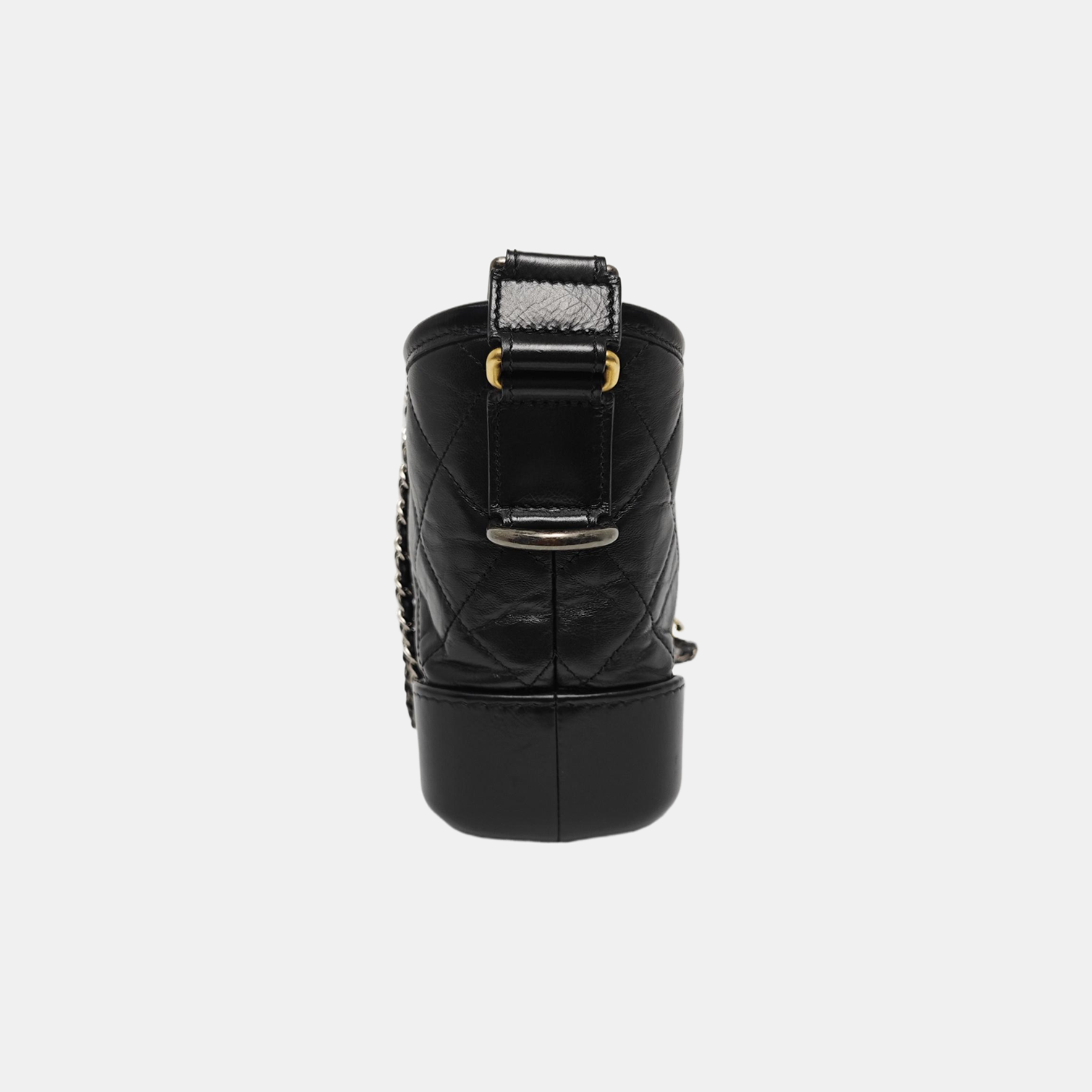 GABRIELLE Small Quilted Vintage Calf Black