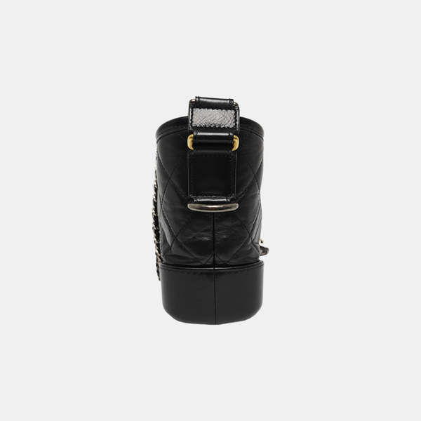 GABRIELLE Small Quilted Vintage Calf Black