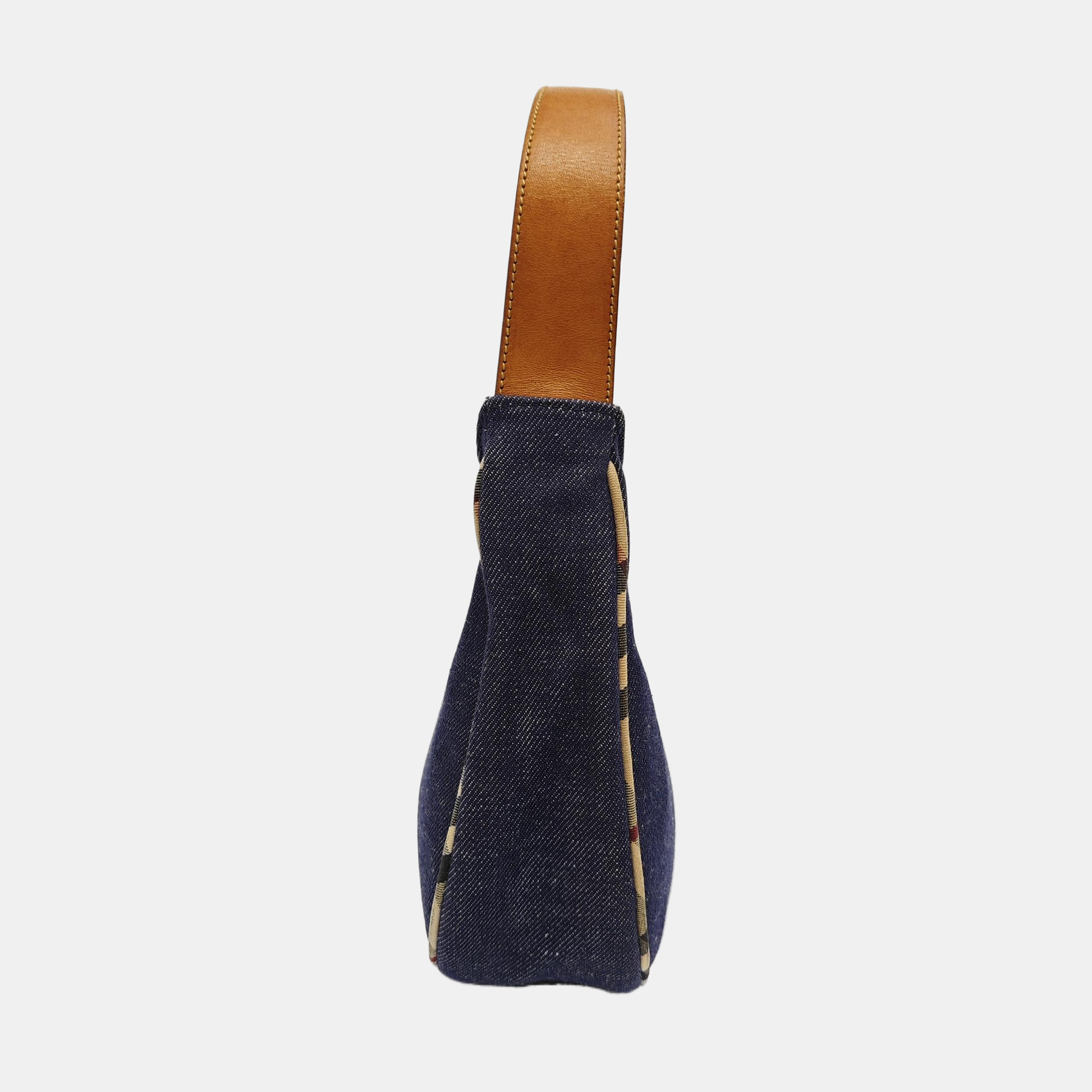 Denim Top Handle Bag Blue