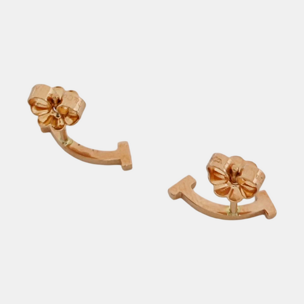 Tiffany T 18k Rose Gold Stud Earrings
