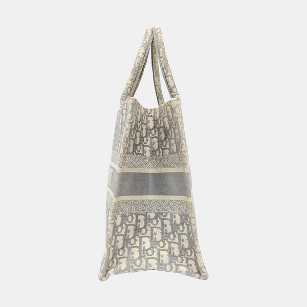 Book Tote Medium Oblique Canvas Gray