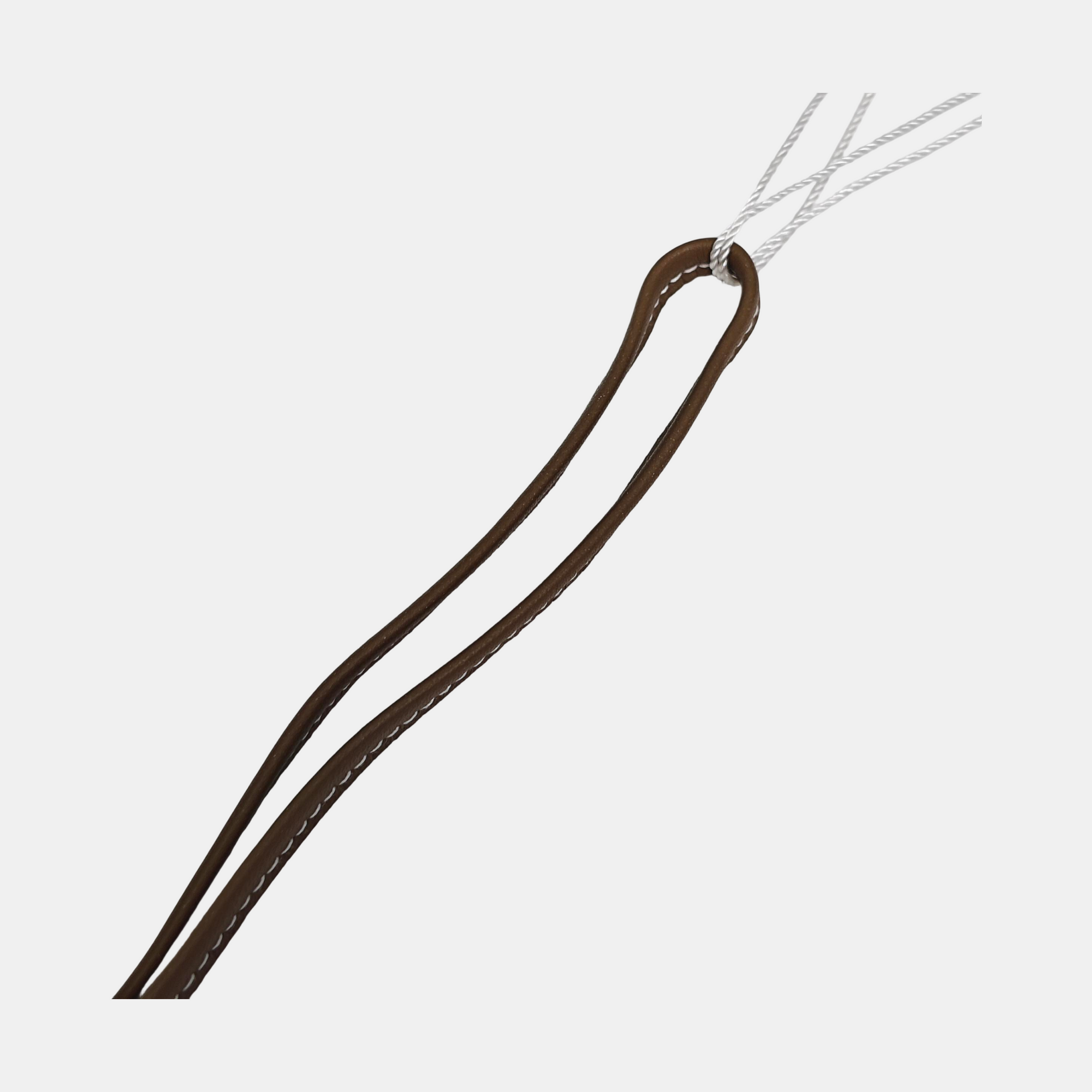 Leather Bag Charm Brown