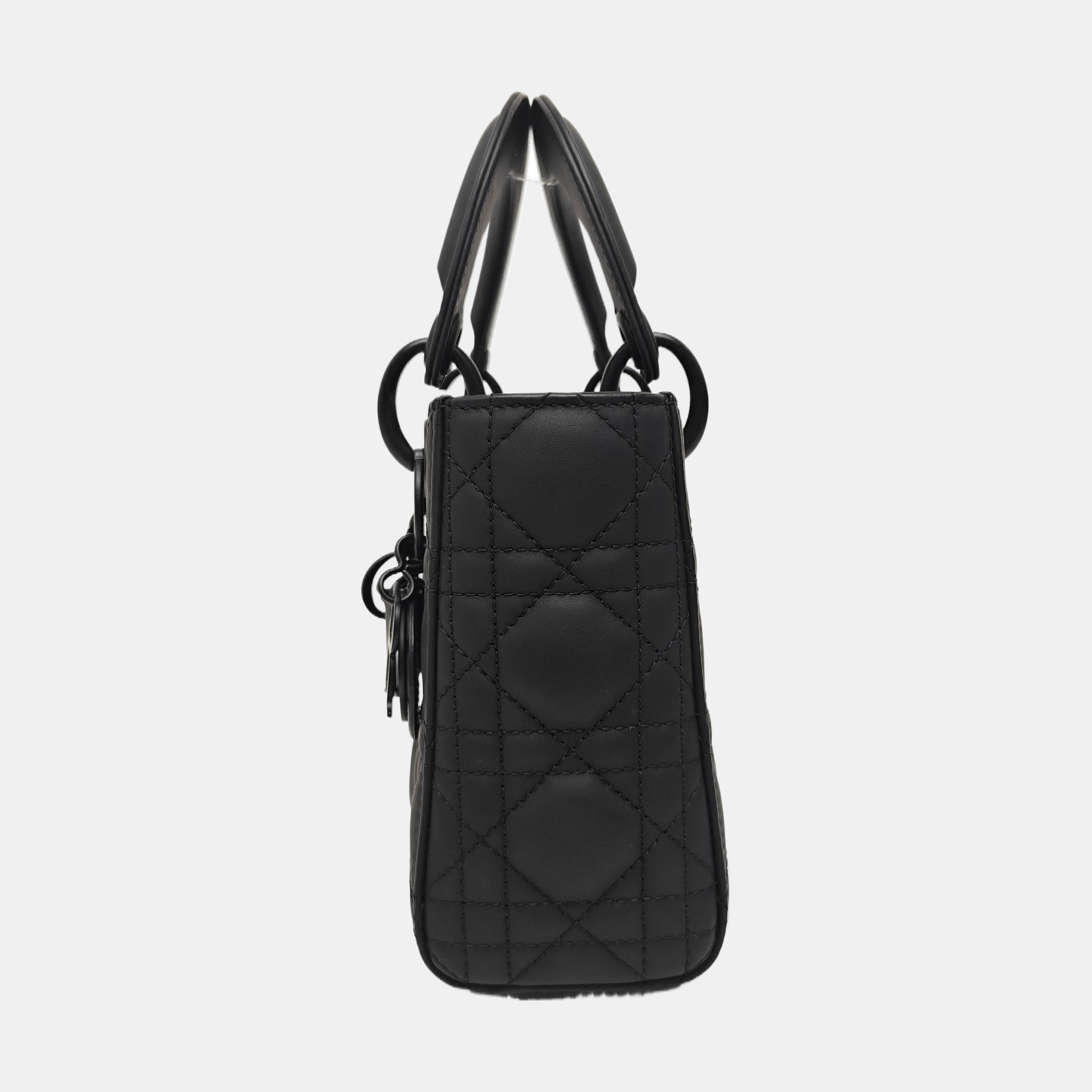 Lady Dior Mini Cannage Calfskin Black