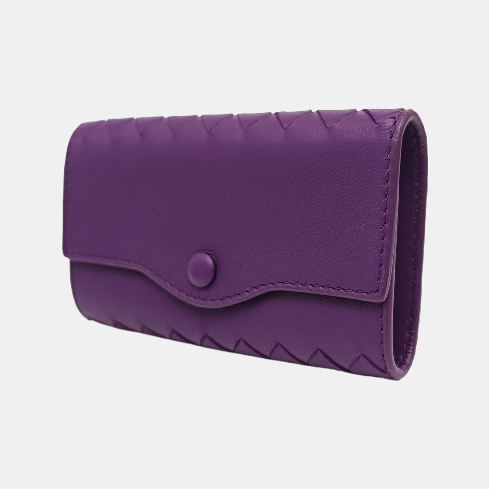 Calfskin Key Pouch Purple