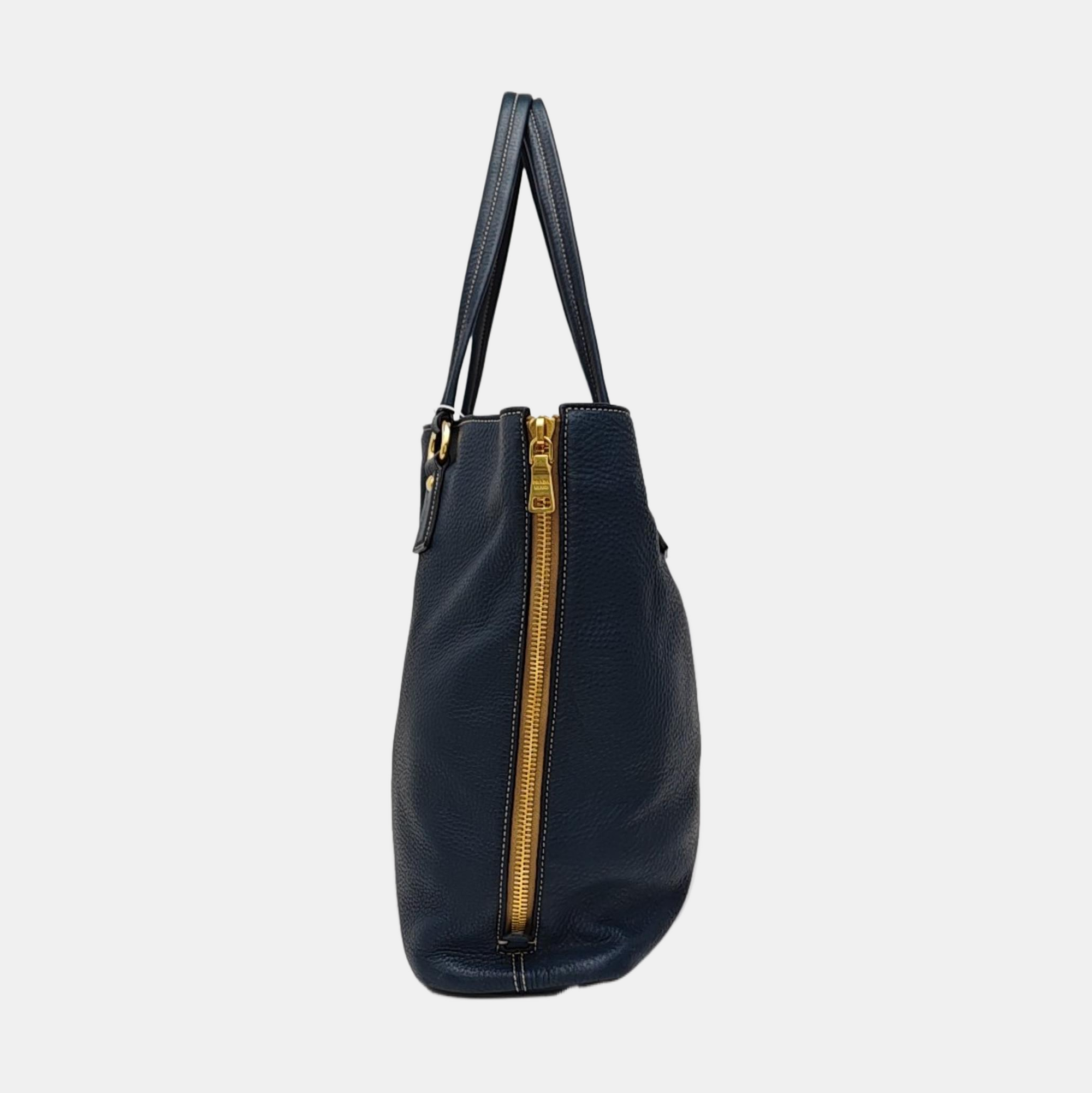 Calfskin Tote Bag Blue
